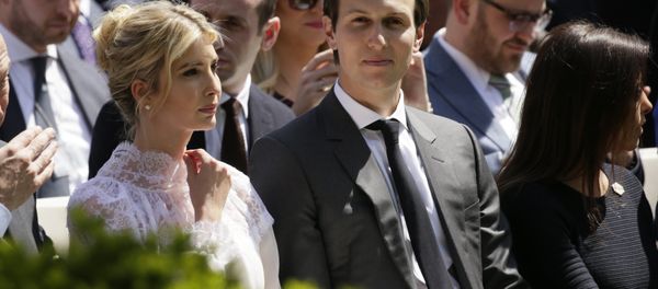 Ivanka Trump and her husband, White House advisor Jared Kushner, sit in the front row for a joint news conference at the White House in Washington, U.S Ivanka Trump and her husband, White House advisor Jared Kushner, sit in the front row for a joint news conference at the White House in Washington, U.S - Sputnik International