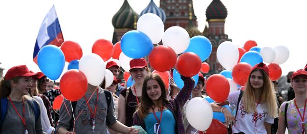 Первомайская демонстрация на Красной площади - Sputnik International