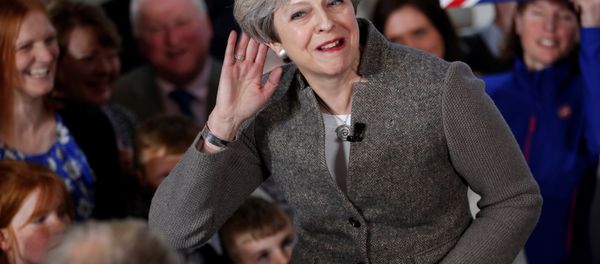 Britain's Prime Minister Theresa May speaks at an election campaign rally near Aberdeen in Scotland, Britain April 29, 2017. - Sputnik International