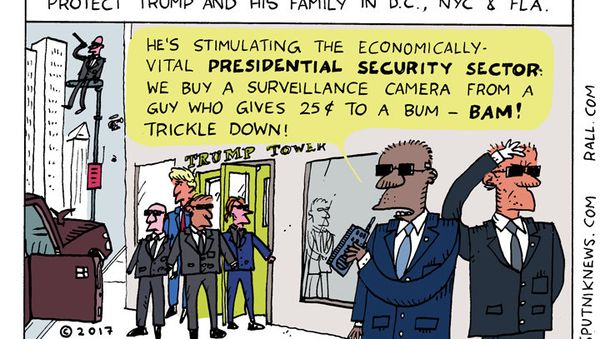 Trump Security Expense Cartoon - Sputnik International