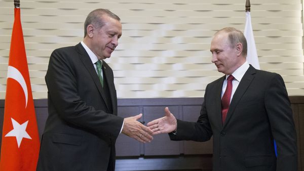 Russian President Vladimir Putin, right, and his Turkish counterpart Recep Tayyip Erdogan shake hands prior to their talks in Putin's residence in the Russian Black Sea resort of Sochi, Russia, Wednesday, May 3, 2017 Russian President Vladimir Putin, right, and his Turkish counterpart Recep Tayyip Erdogan shake hands prior to their talks in Putin's residence in the Russian Black Sea resort of Sochi, Russia, Wednesday, May 3, 2017 - Sputnik International