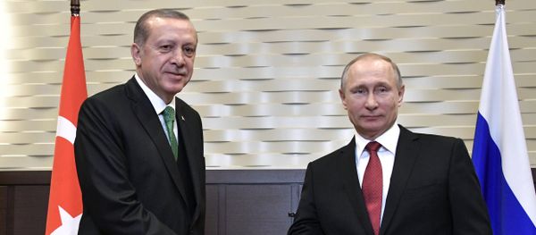 President Vladimir Putin at a meeting with President of Turkey Recep Tayyip Erdogan, left President Vladimir Putin at a meeting with President of Turkey Recep Tayyip Erdogan, left - Sputnik International