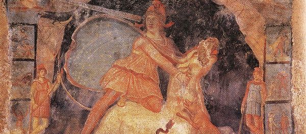 Mithras and the bull, fresco from Temple of Mithras - Sputnik International