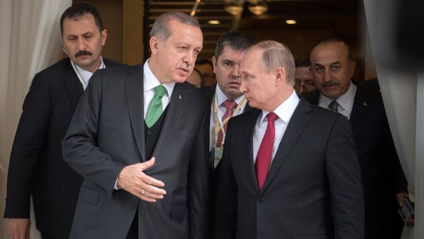 President Vladimir Putin meets with President of Turkey Recep Tayyip Erdogan President Vladimir Putin meets with President of Turkey Recep Tayyip Erdogan - Sputnik International