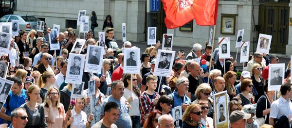 Immortal Regiment march on the 71st anniversary of Victory in Great Patriotic War (1941-1945) in Belgrade Immortal Regiment march on the 71st anniversary of Victory in Great Patriotic War (1941-1945) in Belgrade - Sputnik International