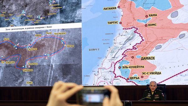 Senior Russian military commander Sergei Rudskoi speaks during a news briefing on the situation in Syria, Moscow, May 5, 2017 Senior Russian military commander Sergei Rudskoi speaks during a news briefing on the situation in Syria, Moscow, May 5, 2017 - Sputnik International