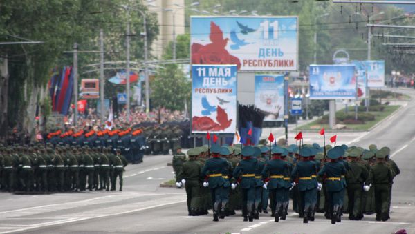 According to the Ukrainian deputy interior minister, some 50,000 people took part in celebrations on occasion of the Victory Day in Ukraine - Sputnik International