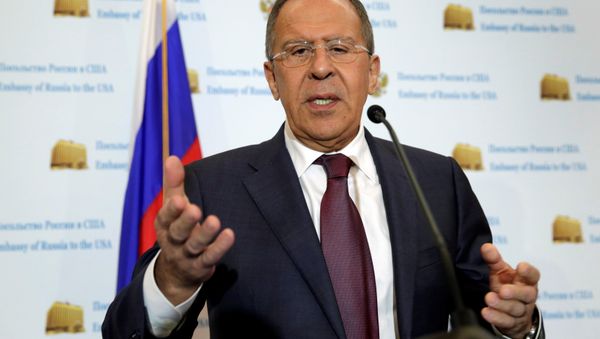 Russian Foreign Minister Sergey Lavrov speaks at his news conference at the Russian Embassy in Washington, U.S - Sputnik International