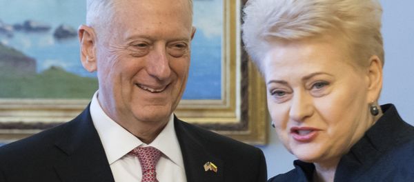 US Secretary Secretary of Defense James Mattis and Lithuanian President Dalia Grybauskaite US Secretary Secretary of Defense James Mattis and Lithuanian President Dalia Grybauskaite - Sputnik International