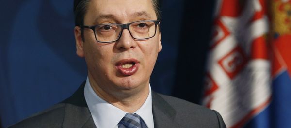 Serbian Prime Minister Aleksandar Vucic speaks during a press conference in Belgrade, Serbia, Thursday, April 27, 2017 Serbian Prime Minister Aleksandar Vucic speaks during a press conference in Belgrade, Serbia, Thursday, April 27, 2017 - Sputnik International