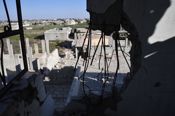 Buildings destroyed in the course of military operations in Eastern Ghouta in Damascus suburbs - Sputnik International