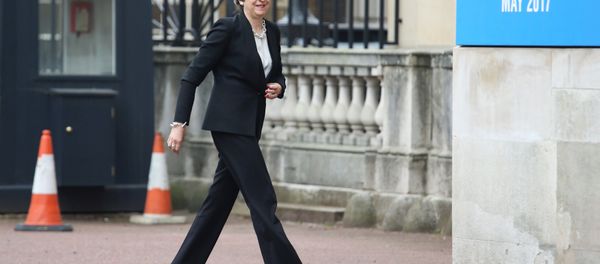 Britain's Prime Minister Theresa May arrives at Lancaster House to attend the 2017 Somalia Conference in London, May 11, 2017. Britain's Prime Minister Theresa May arrives at Lancaster House to attend the 2017 Somalia Conference in London, May 11, 2017. - Sputnik International