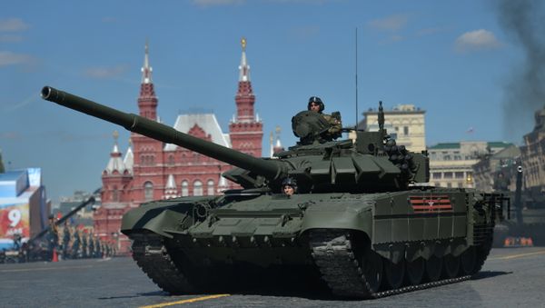 A T-72B3 tank during the final rehearsal of the military parade in Moscow to mark the 72nd anniversary of the WWII victory. File photo A T-72B3 tank during the final rehearsal of the military parade in Moscow to mark the 72nd anniversary of the WWII victory. File photo - Sputnik International