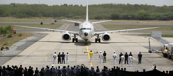 A Boeing P-8I aircraft arrives for its induction at the Naval Air Station Rajali in Arrakonam, some 58 miles from Chennai, India, Wednesday, May 15, 2013 A Boeing P-8I aircraft arrives for its induction at the Naval Air Station Rajali in Arrakonam, some 58 miles from Chennai, India, Wednesday, May 15, 2013 - Sputnik International