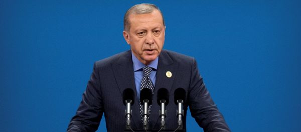 Turkey's President Tayyip Erdogan speaks during the opening ceremony of the Belt and Road Forum at the China National Convention Center (CNCC) in Beijing, May 14, 2017 Turkey's President Tayyip Erdogan speaks during the opening ceremony of the Belt and Road Forum at the China National Convention Center (CNCC) in Beijing, May 14, 2017 - Sputnik International