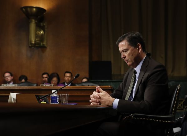 In this Wednesday, May 3, 2017, photo then-FBI Director James Comey pauses as he testifies on Capitol Hill in Washington, before a Senate Judiciary Committee hearing In this Wednesday, May 3, 2017, photo then-FBI Director James Comey pauses as he testifies on Capitol Hill in Washington, before a Senate Judiciary Committee hearing - Sputnik International