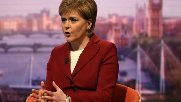 Scotland's First Minister Nicola Sturgeon speaks on the BBC's Andrew Marr Show in London, May 14, 2017. Scotland's First Minister Nicola Sturgeon speaks on the BBC's Andrew Marr Show in London, May 14, 2017. - Sputnik International