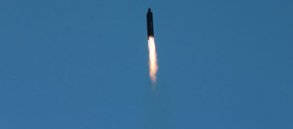The long-range strategic ballistic rocket Hwasong-12 (Mars-12) is launched during a test in this undated photo released by North Korea's Korean Central News Agency (KCNA) on May 15, 2017. The long-range strategic ballistic rocket Hwasong-12 (Mars-12) is launched during a test in this undated photo released by North Korea's Korean Central News Agency (KCNA) on May 15, 2017. - Sputnik International