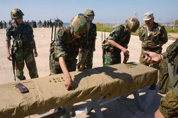 Russian, Syrian Marines Hold Joint Firing Drills in Port City of Tartus - Sputnik International