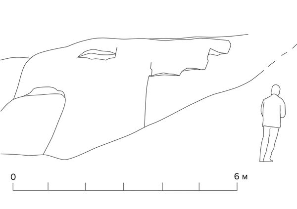 Sketch of the griffin, an ancient megalith discovered in Russia’s Altai Mountains. - Sputnik International