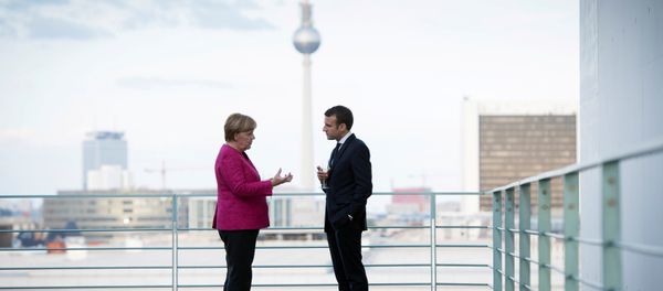German Chancellor Angela Merkel and French President Emmanuel Macron meet at the Chancellery in Berlin, Germany May 15, 2017 German Chancellor Angela Merkel and French President Emmanuel Macron meet at the Chancellery in Berlin, Germany May 15, 2017 - Sputnik International