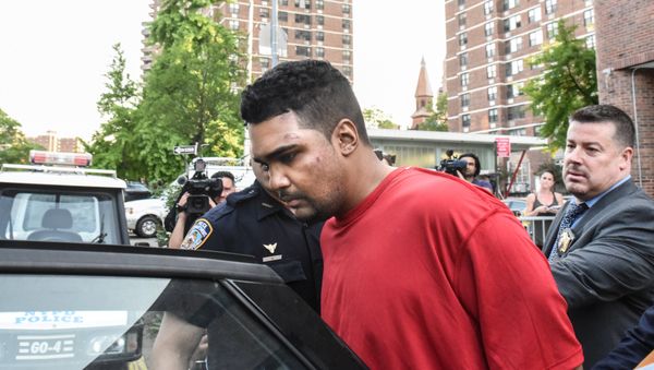 Richard Rojas is escorted from the 7th precinct by New York City Police officers after being processed in connection with the speeding vehicle that struck pedestrians on a sidewalk in Times Square in New York City, U.S. May 18, 2017 Richard Rojas is escorted from the 7th precinct by New York City Police officers after being processed in connection with the speeding vehicle that struck pedestrians on a sidewalk in Times Square in New York City, U.S. May 18, 2017 - Sputnik International