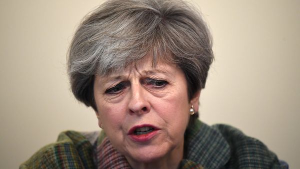 Britain's Prime Minister Theresa May speaks at a campaign event at Tech Pixies, a digital marketing company in Oxford, May 15, 2017. - Sputnik International