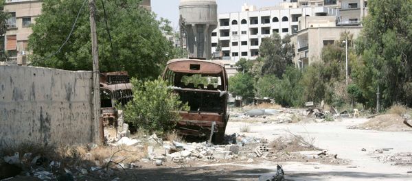 A view shows damaged buildings in Qaboun neighbourhood of Damascus, in this handout picture provided by SANA on May 16, 2017 A view shows damaged buildings in Qaboun neighbourhood of Damascus, in this handout picture provided by SANA on May 16, 2017 - Sputnik International