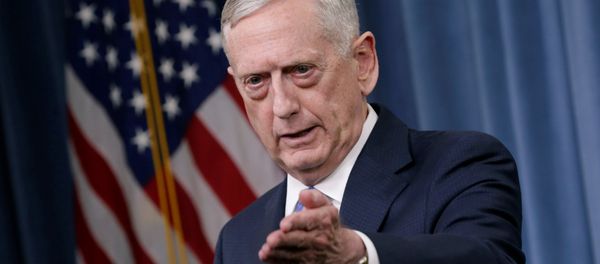U.S. Defense Secretary James Mattis gestures during a press briefing on the campaign to defeat ISIS at the Pentagon in Washington, U.S., May 19, 2017 - Sputnik International