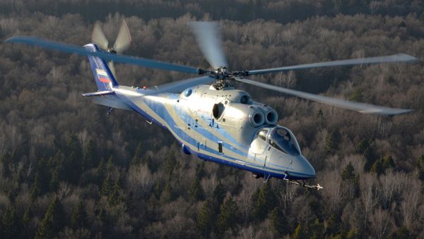 A laboratory helicopter based on the Mi-24K combat helicopter undergoes trials - Sputnik International