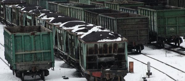 Carriages loaded with coal at the railway station in Donetsk. File photo Carriages loaded with coal at the railway station in Donetsk. File photo - Sputnik International