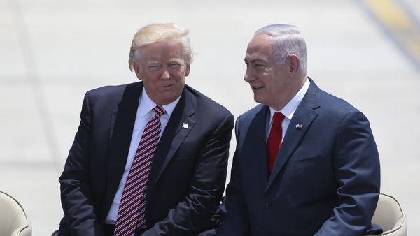 US President Donald Trump and Israeli Prime Minister Benjamin Netanyahu talk during welcome ceremony in Tel Aviv, Monday, May 22,2017 US President Donald Trump and Israeli Prime Minister Benjamin Netanyahu talk during welcome ceremony in Tel Aviv, Monday, May 22,2017 - Sputnik International