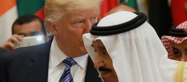 US President Donald Trump and Saudi Arabia's King Salman bin Abdulaziz Al Saud (R) attend the Arab Islamic American Summit in Riyadh, Saudi Arabia May 21, 2017. US President Donald Trump and Saudi Arabia's King Salman bin Abdulaziz Al Saud (R) attend the Arab Islamic American Summit in Riyadh, Saudi Arabia May 21, 2017. - Sputnik International