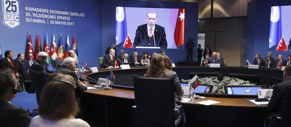 Turkey's President Recep Tayyip Erdogan speaks at the 25th Anniversary Summit of the Organization of the Black Sea Economic Cooperation (BSEC) in Istanbul, Monday, May 22, 2017 Turkey's President Recep Tayyip Erdogan speaks at the 25th Anniversary Summit of the Organization of the Black Sea Economic Cooperation (BSEC) in Istanbul, Monday, May 22, 2017 - Sputnik International