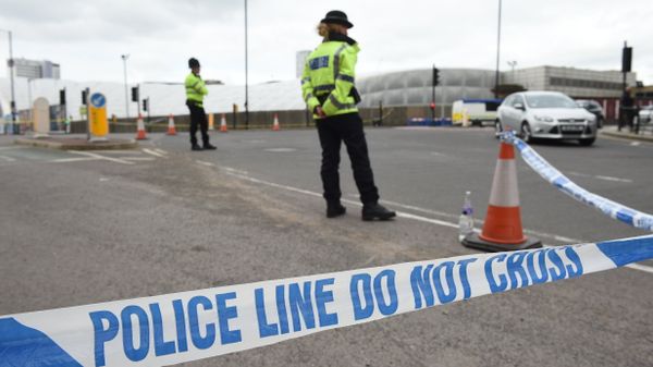 A police cordon surrounds Manchester Arena in Manchester, northwest England following the deadly terror attacks on May 23, 2017. - Sputnik International