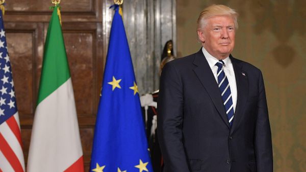 US President Donald Trump arrives for a meeting with Italy's President Sergio Mattarella at the Quirinale Presidential Palace in Rome US President Donald Trump arrives for a meeting with Italy's President Sergio Mattarella at the Quirinale Presidential Palace in Rome - Sputnik International