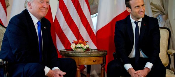 US President Donald Trump (L) meets French President Emmanuel Macron before a working lunch ahead of a NATO Summit in Brussels, Belgium, May 25, 2017 US President Donald Trump (L) meets French President Emmanuel Macron before a working lunch ahead of a NATO Summit in Brussels, Belgium, May 25, 2017 - Sputnik International