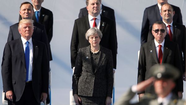 NATO country leaders attend a ceremony at the new NATO headquarters in Brussels, Belgium, May 25, 2017. - Sputnik International
