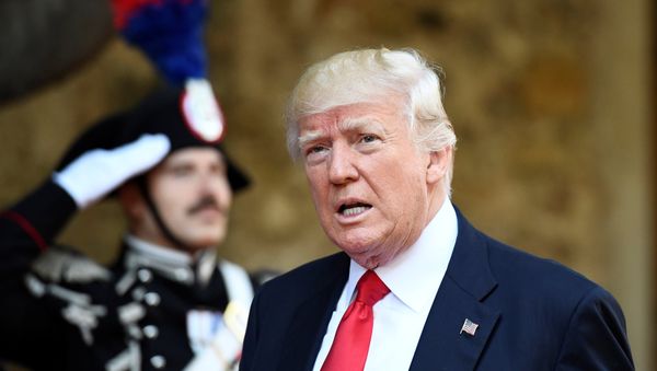 U.S. President Donald Trump arrives at the G7 Summit expanded session in Taormina, Sicily, Italy, May 27, 2017 U.S. President Donald Trump arrives at the G7 Summit expanded session in Taormina, Sicily, Italy, May 27, 2017 - Sputnik International
