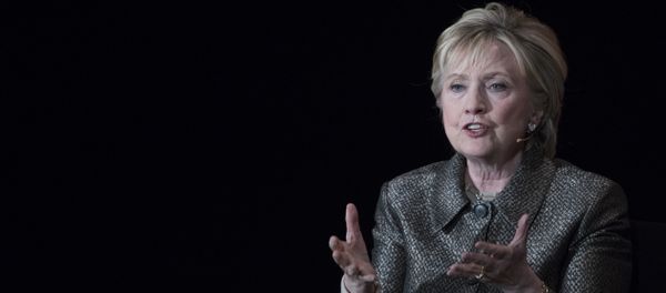 Former Secretary of State Hillary Clinton speaks during the Women in the World Summit at Lincoln Center in New York, Thursday, April 6, 2017 Former Secretary of State Hillary Clinton speaks during the Women in the World Summit at Lincoln Center in New York, Thursday, April 6, 2017 - Sputnik International