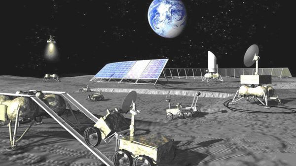 Future Russian lunar base artist concept Future Russian lunar base artist concept - Sputnik International