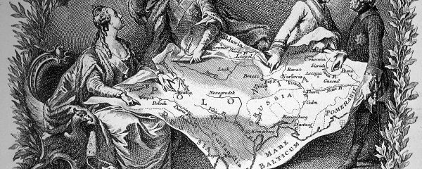 The first partition of Poland, 1772. In the Middle Ages, Poland was a large kingdom. Partly because of its unworkable Parliament, Poland fell prey to the greed of its powerful neighbors, and in 1772, Russia, Prussia, and Austria signed the first treaty to dismember Poland. Further partitions came in 1793 and 1795, by which time Poland ceased to exist as an independent nation. On the left here is Catherine II of Russia. At the right are Joseph II of Austria and Frederick the Great of Prussia The first partition of Poland, 1772. In the Middle Ages, Poland was a large kingdom. Partly because of its unworkable Parliament, Poland fell prey to the greed of its powerful neighbors, and in 1772, Russia, Prussia, and Austria signed the first treaty to dismember Poland. Further partitions came in 1793 and 1795, by which time Poland ceased to exist as an independent nation. On the left here is Catherine II of Russia. At the right are Joseph II of Austria and Frederick the Great of Prussia - Sputnik International