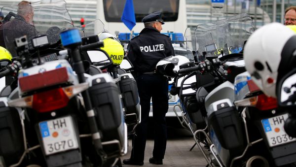 Hamburg Police motorcycles are seen during an exercise on safely transporting official guests prior to G20 in Hamburg, May 10, 2017 Hamburg Police motorcycles are seen during an exercise on safely transporting official guests prior to G20 in Hamburg, May 10, 2017 - Sputnik International