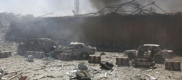 Damaged cars are seen after a blast at the site of the incident in Kabul, Afghanistan May 31, 2017. Damaged cars are seen after a blast at the site of the incident in Kabul, Afghanistan May 31, 2017. - Sputnik International