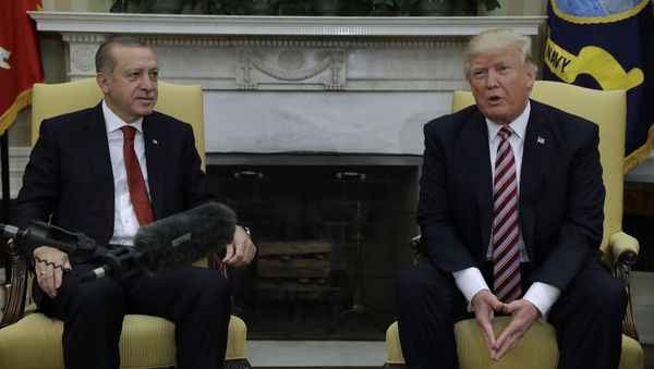 President Donald Trump meets with Turkish President Recep Tayyip Erdogan in the Oval Office of the White House in Washington. File photo President Donald Trump meets with Turkish President Recep Tayyip Erdogan in the Oval Office of the White House in Washington. File photo - Sputnik International