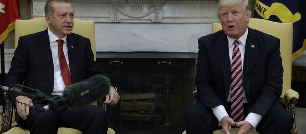 President Donald Trump meets with Turkish President Recep Tayyip Erdogan in the Oval Office of the White House in Washington. File photo - Sputnik International