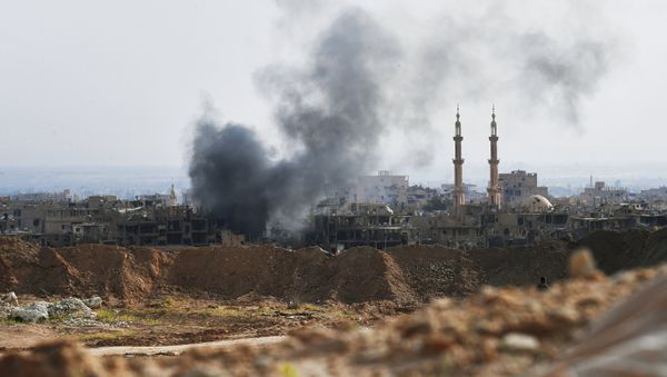 Attacking ISIS positions near Deir ez-Zor Attacking ISIS positions near Deir ez-Zor - Sputnik International