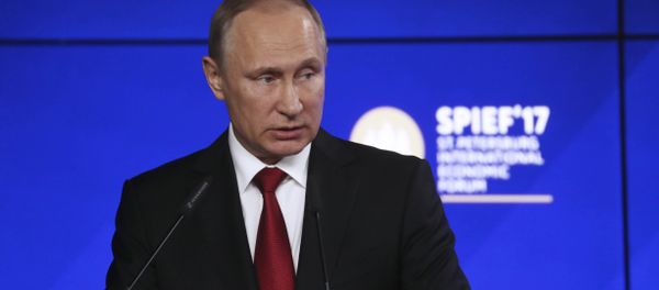 Russian President Vladimir Putin delivers a speech at the St. Petersburg International Economic Forum (SPIEF), Russia, June 2, 2017. Russian President Vladimir Putin delivers a speech at the St. Petersburg International Economic Forum (SPIEF), Russia, June 2, 2017. - Sputnik International