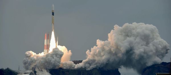 A H-IIA rocket, carrying a Michibiki 2 satellite, one of four satellites that will augment regional navigational systems, lifts off from the launching pad at Tanegashima Space Center on the southwestern island of Tanegashima, Japan, in this photo taken by Kyodo June 1, 2017. A H-IIA rocket, carrying a Michibiki 2 satellite, one of four satellites that will augment regional navigational systems, lifts off from the launching pad at Tanegashima Space Center on the southwestern island of Tanegashima, Japan, in this photo taken by Kyodo June 1, 2017. - Sputnik International