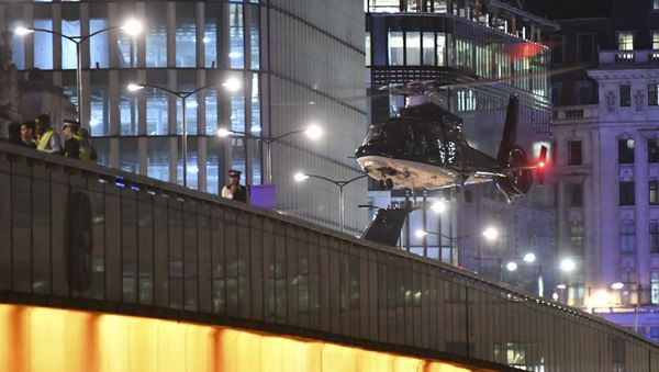 An helicopter lands on London Bridge after an attack in central London, Saturday, June 3, 2017. An helicopter lands on London Bridge after an attack in central London, Saturday, June 3, 2017. - Sputnik International